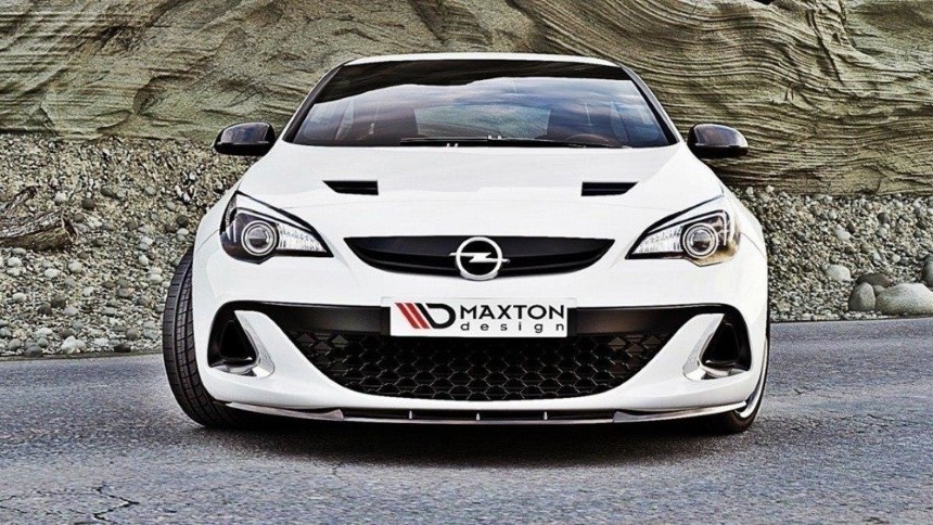 Voorspoiler Opel Astra J OPC/VXR Maxton Design glans zwart
