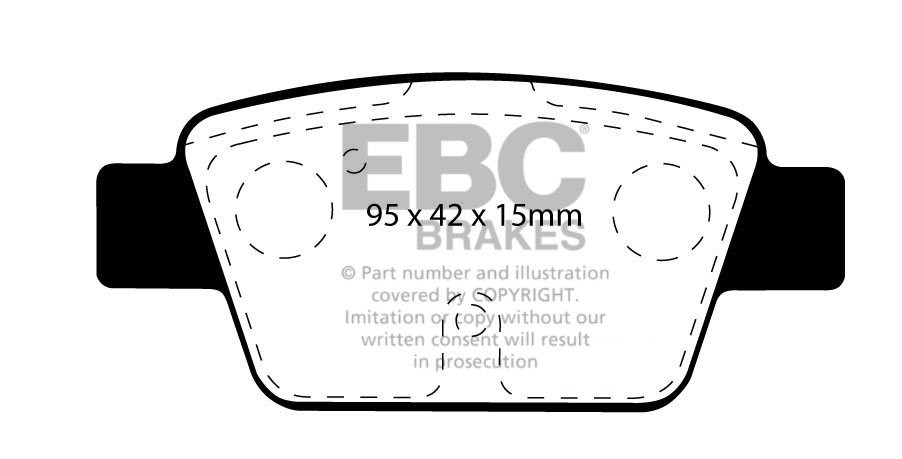EBC Brakes FIAT Stilo 1.8 2001-2007 Remblokken achterzijde