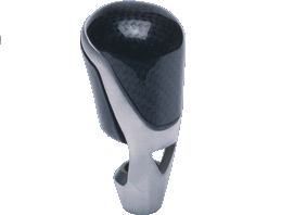 Schakelpook GearKnob 'Open' Alu + ABS + Black Leather