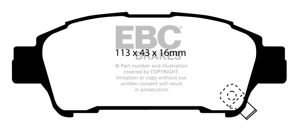 EBC Brakes TOYOTA Avensis Verso 2.0 TD 2001-2006 Remblokken acht