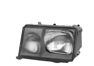 koplamp, Hella, H4+H3, pneum verstelb, donker grijs, met knipper
