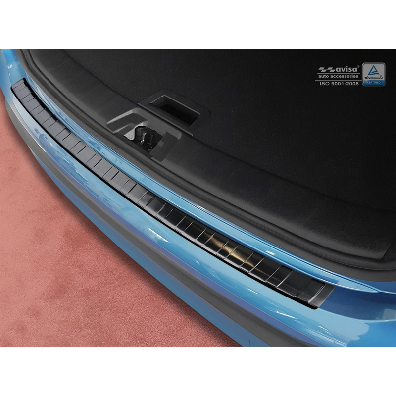 Zwart RVS Achterbumperprotector  Nissan Qashqai II Facelift 2017-2021 'Ribs'