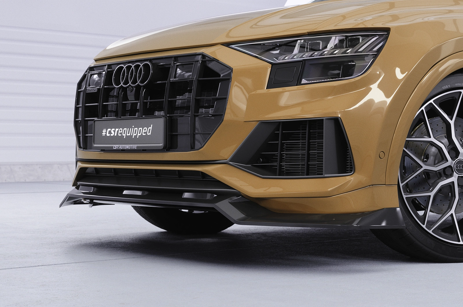 Voorspoiler Audi Q8 4M glans zwart