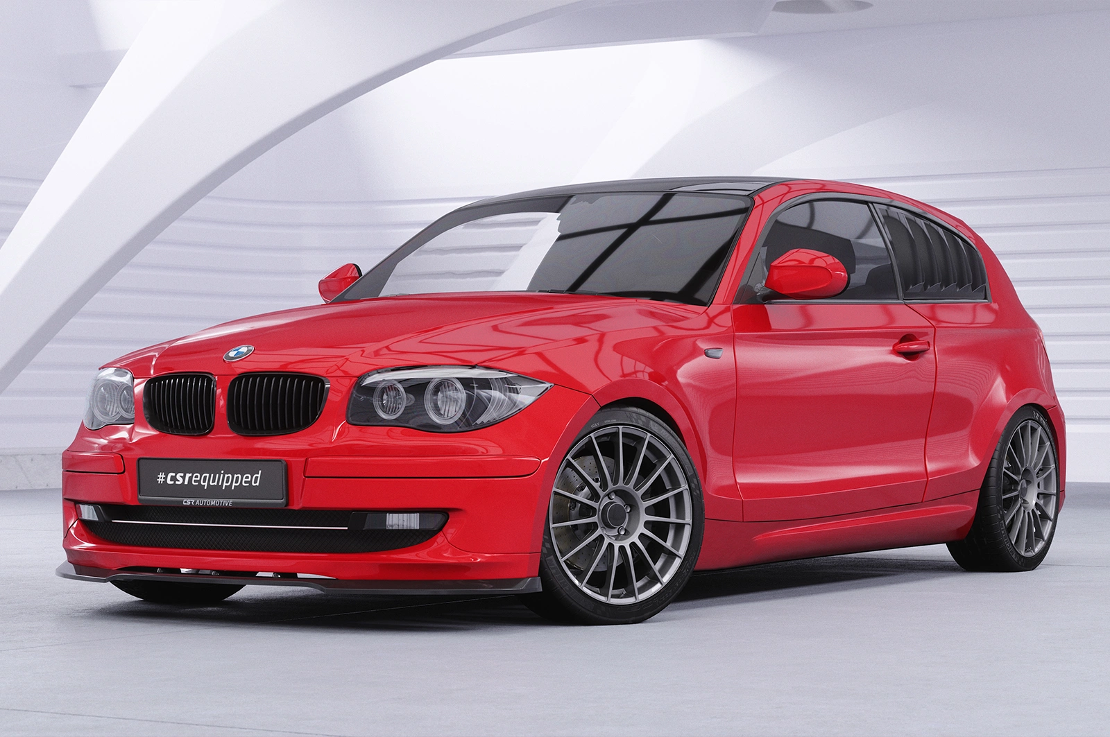 Voorspoiler BMW 1 Serie E81/E87 Glans Zwart – CSR