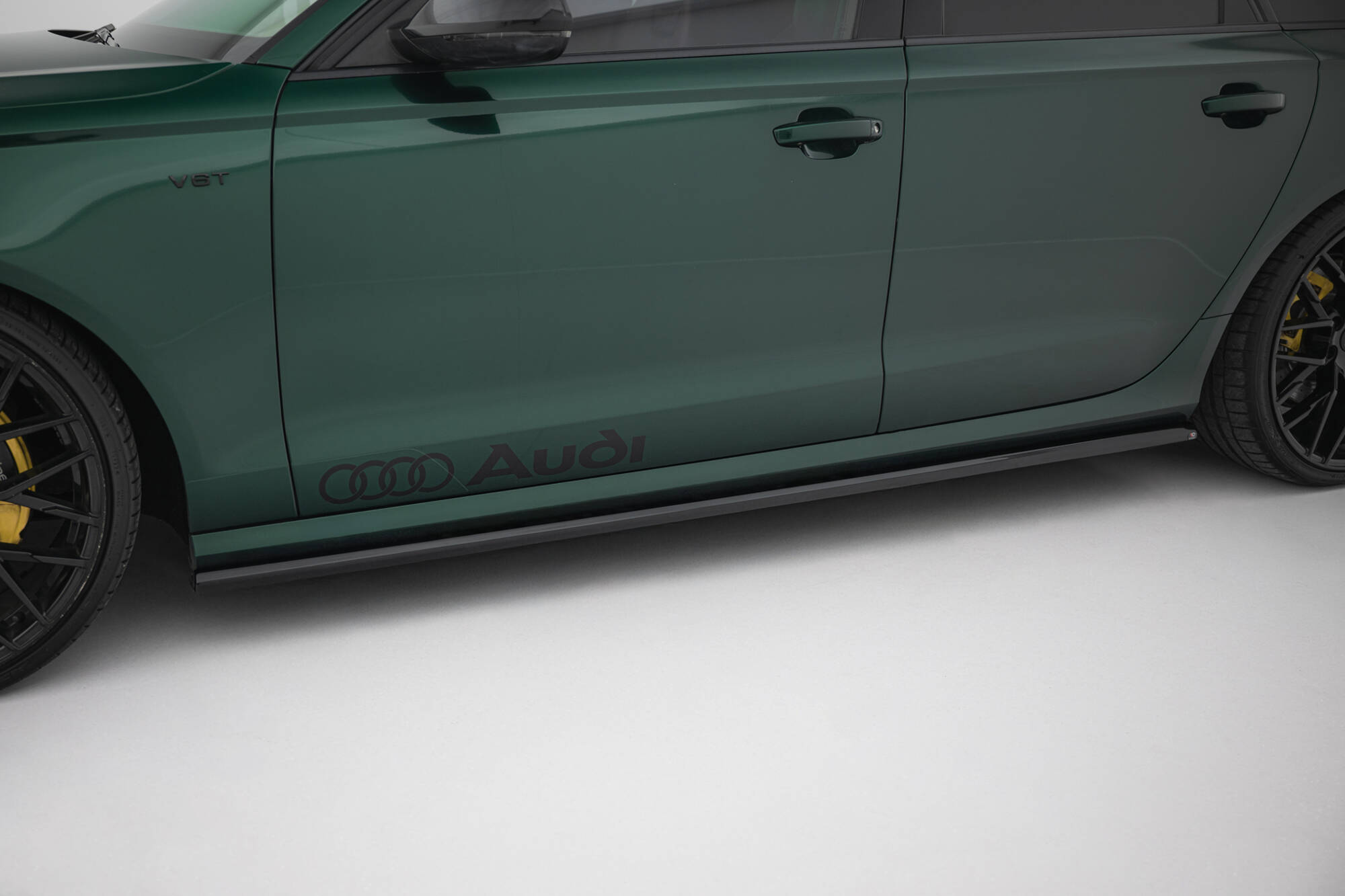 Zijskirts V.2 Audi A6 S-line / S6 C7 Maxton Glanzend zwart