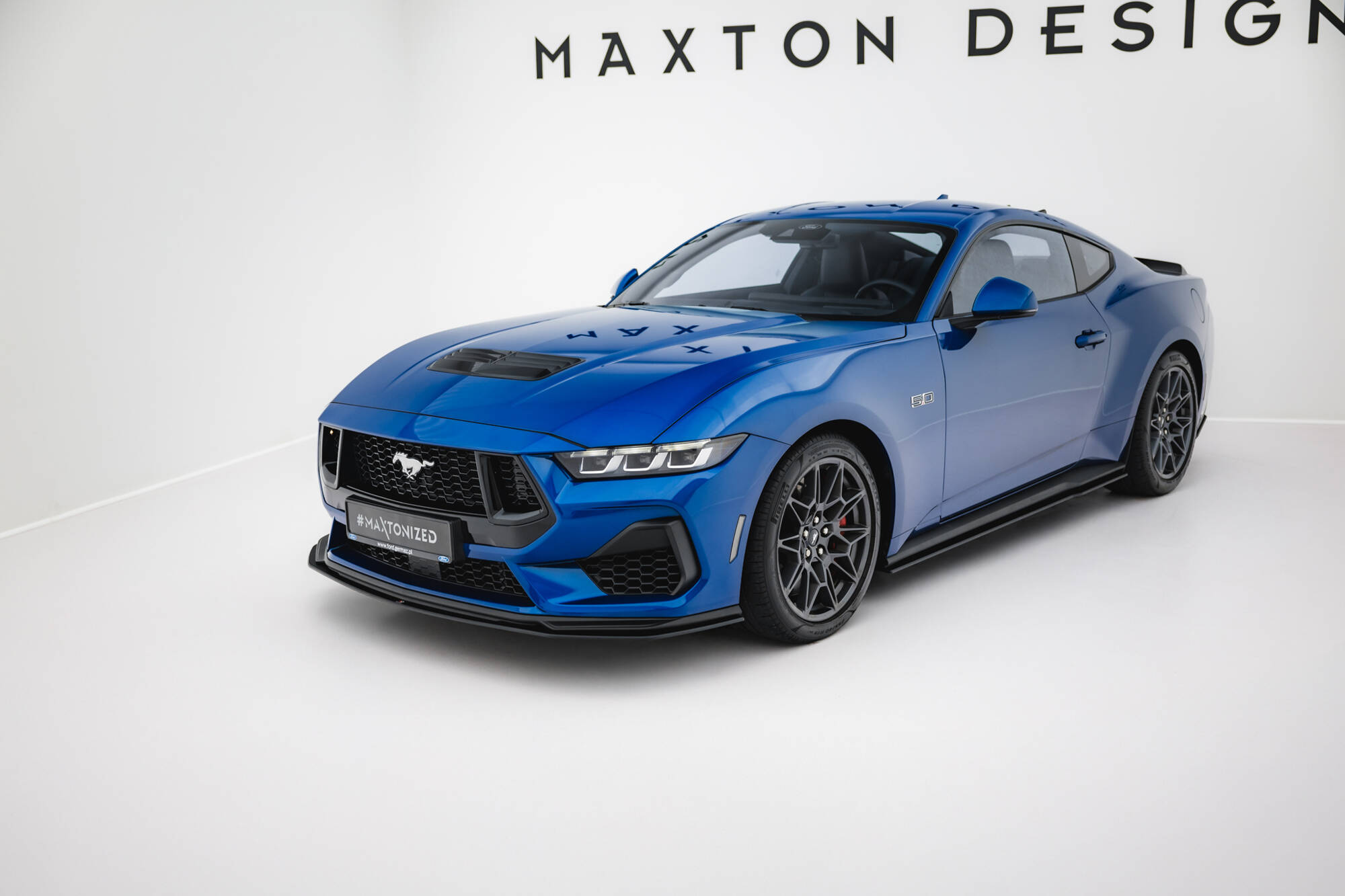 Street Pro Zijskirts Ford Mustang GT MK7 Maxton Glanzend zwart