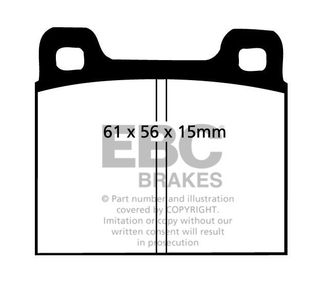 EBC Brakes OPEL Monza 2.5 79-83 Remblokken achterzijde greenstuf