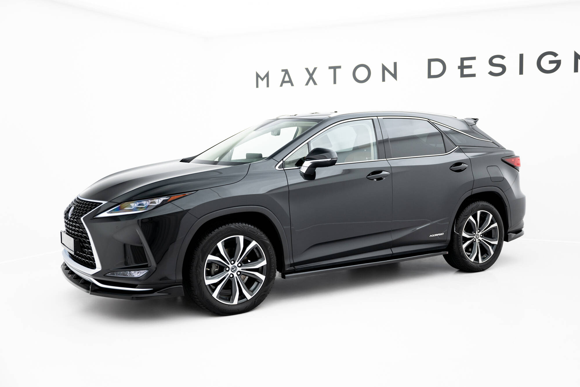 Zijskirts Lexus RX MK4 Facelift (versie zonder OEM sidesteps) Maxton Glanzend zwart