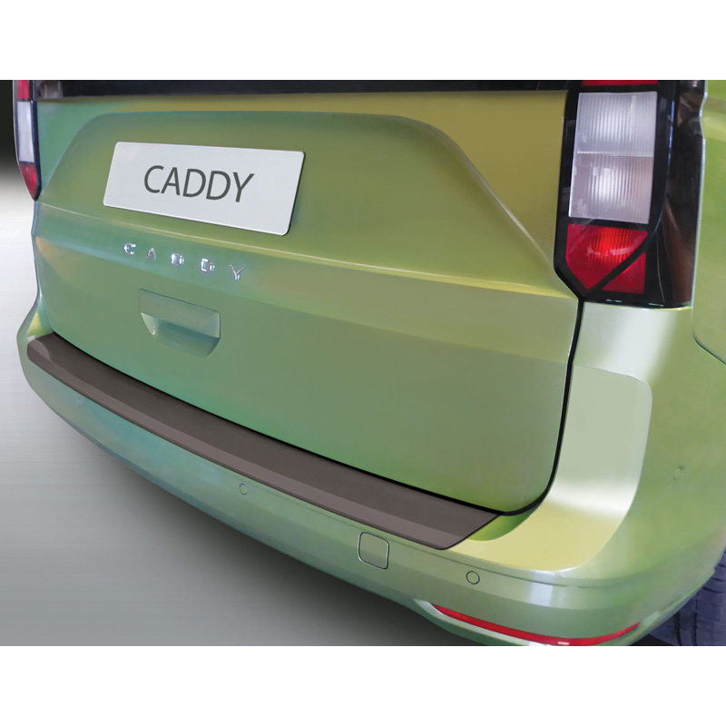 ABS Achterbumper beschermlijst  Volkswagen Caddy V Box/MPV 2020- (Achterklep & Achterdeuren) (Voor gespoten bumpers) & Ford (Grand) Tourneo Connect 2022- - Zwart