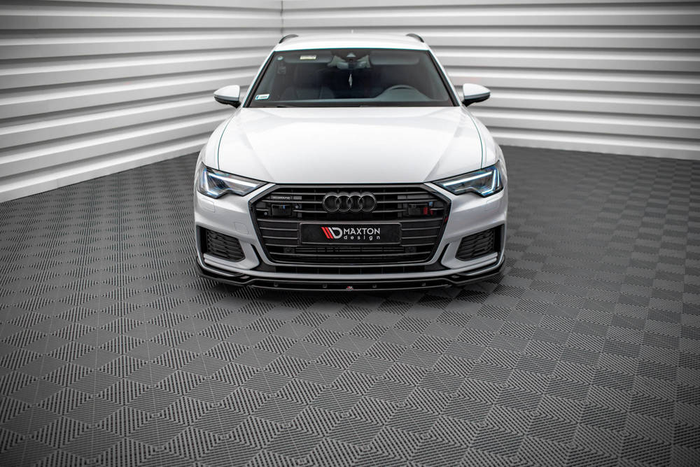 Voorspoiler V.3 Audi A6 S-Line / S6 C8 Maxton Glans Zwart