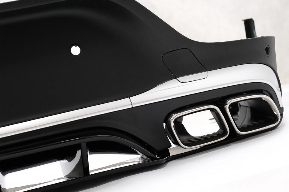 Diffusor Mercedes GLC C253 (2020-..) Coupe Facelift GLC63 incl. Uitlaat Stukken