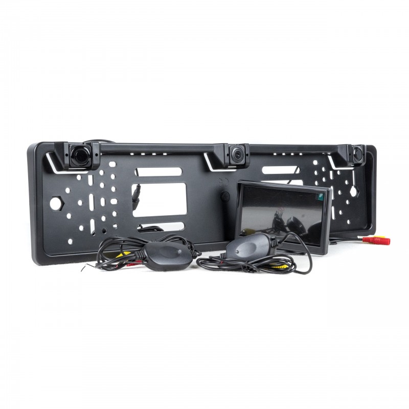 Achteruitrij Camera met kentekenplaathouder LCD Scherm Wireless