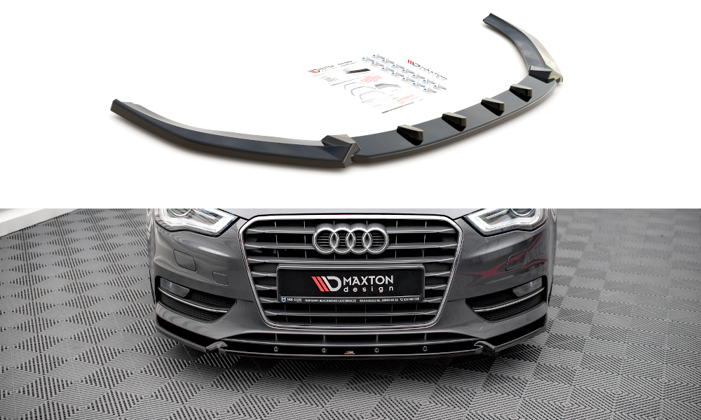 Voorspoiler Audi A3 8V Sportback 13-16 Maxton Glans Zwart