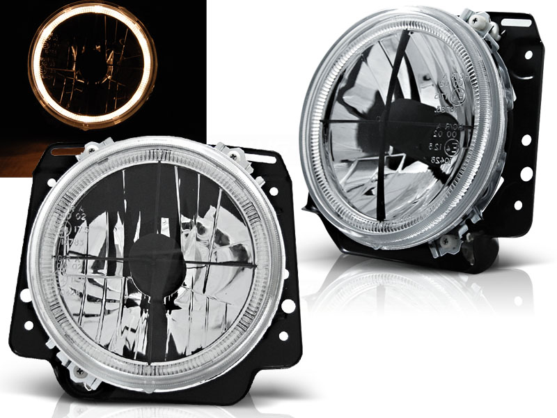 Koplampen VW Golf II Angel Eyes met kruis