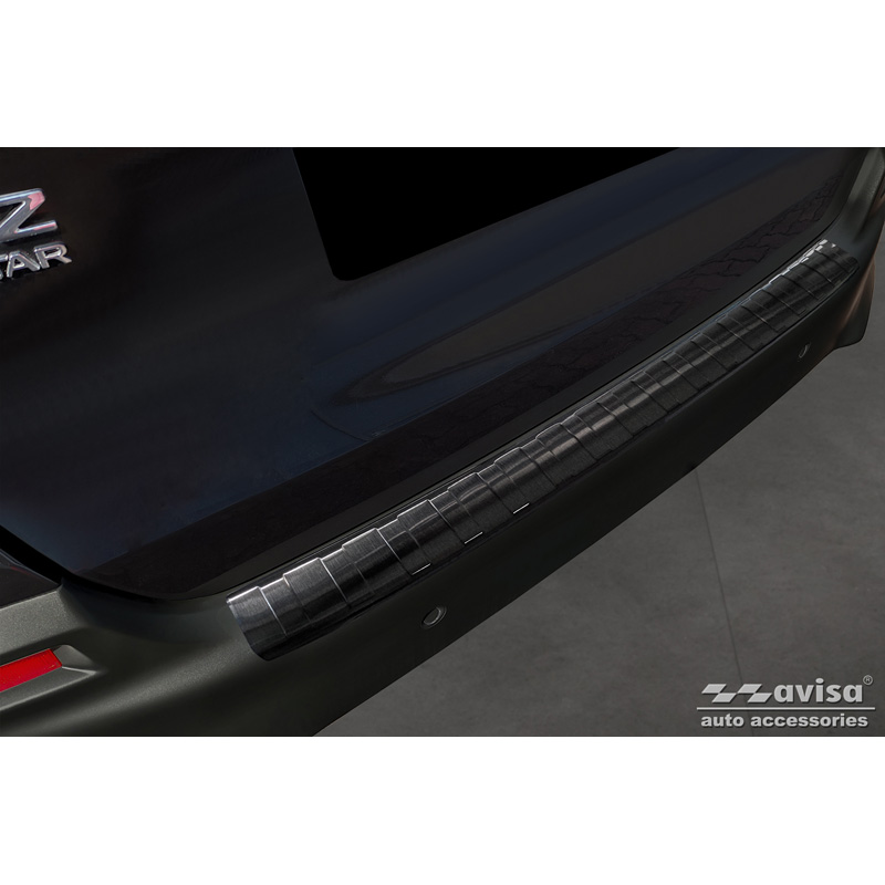 Zwart RVS Achterbumperprotector  Honda Jazz Crosstar Hyrbid 2020- 'Ribs'