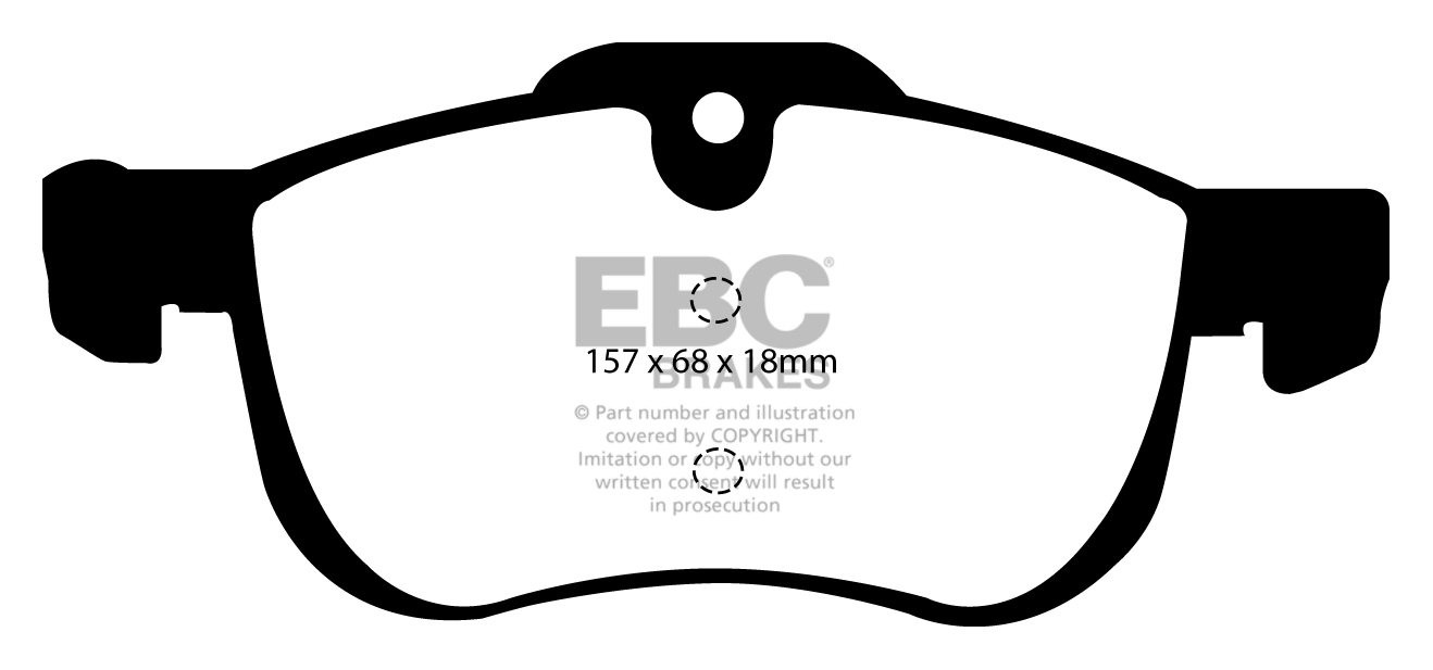 EBC Brakes MG ZT 2.5 (160) 2002-2005 Remblokken voorzijde greens