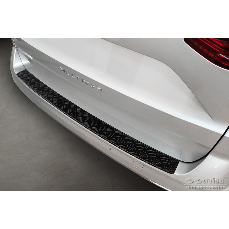 Matzwart Aluminium Achterbumperprotector  Volkswagen Multivan T7 2021- 'Riffled plate'