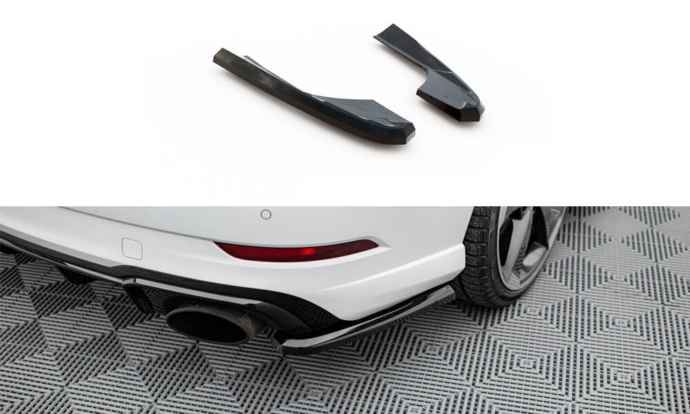 Achterzij Spoilers Audi RS3 8V FL Sedan Glanzend Zwart V.2