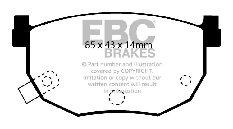 EBC Brakes NISSAN Silvia (S13) 1.8 88-91 Remblokken achterzijde