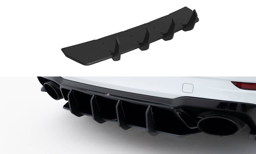 Street Pro Achter Diffuser V.2 Audi RS3 Sedan 8V Facelift Maxton Glanzend zwart
