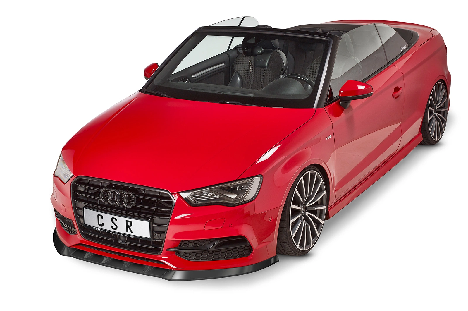 Voorspoiler Audi S3 / A3 8V S-Line Cabrio / Limo glans zwart – 2013–2016