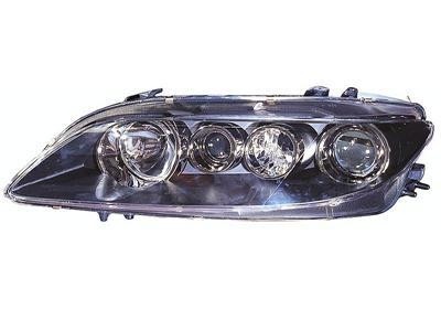 koplamp, H1+H1, Carello, elektr verstelb, incl motor, zwart, rec