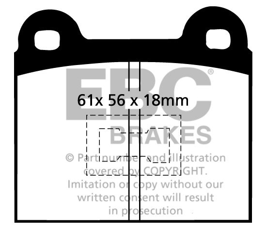 EBC Brakes TOYOTA Auris 1.4 2006-2009 Remblokken voorzijde green