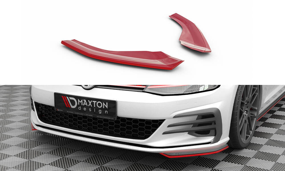 Voorspoiler VW Golf 7.5 GTI Facelift Glans Rood V.6