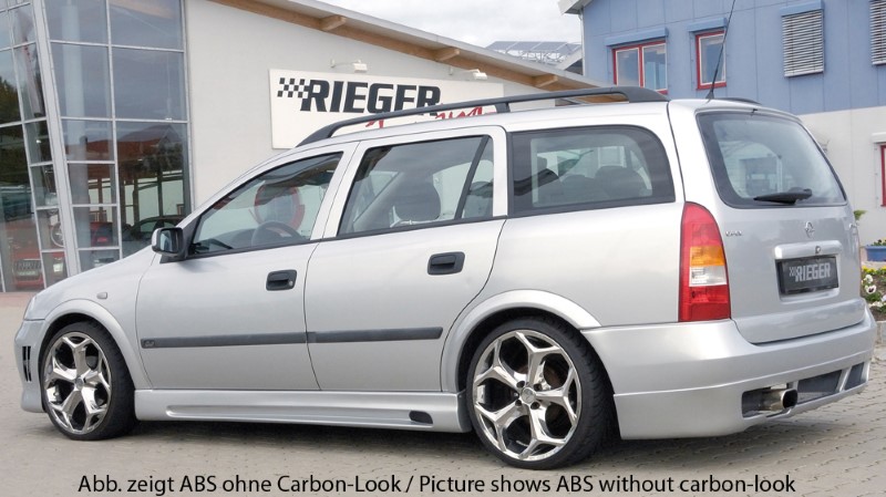 Zijskirts Opel Astra G Coupe ABS Carbon-look Rieger
