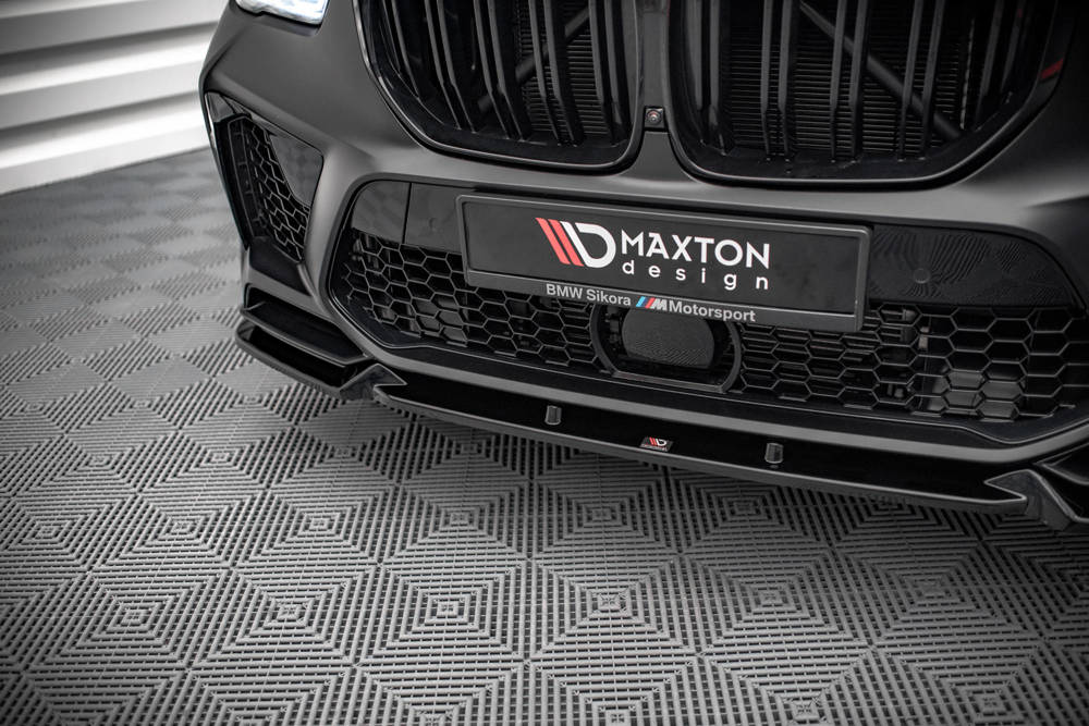 Voorspoiler V.1 BMW X5M G05 Maxton Glans Zwart