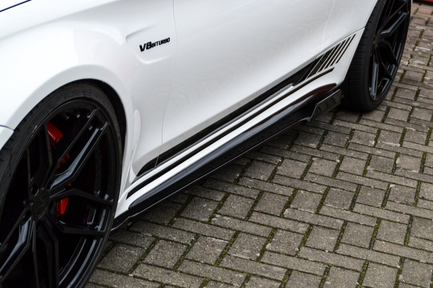 Zijskirts met vleugel Mercedes C-Klasse C63AMG C205/A205 Coupé Cabrio
