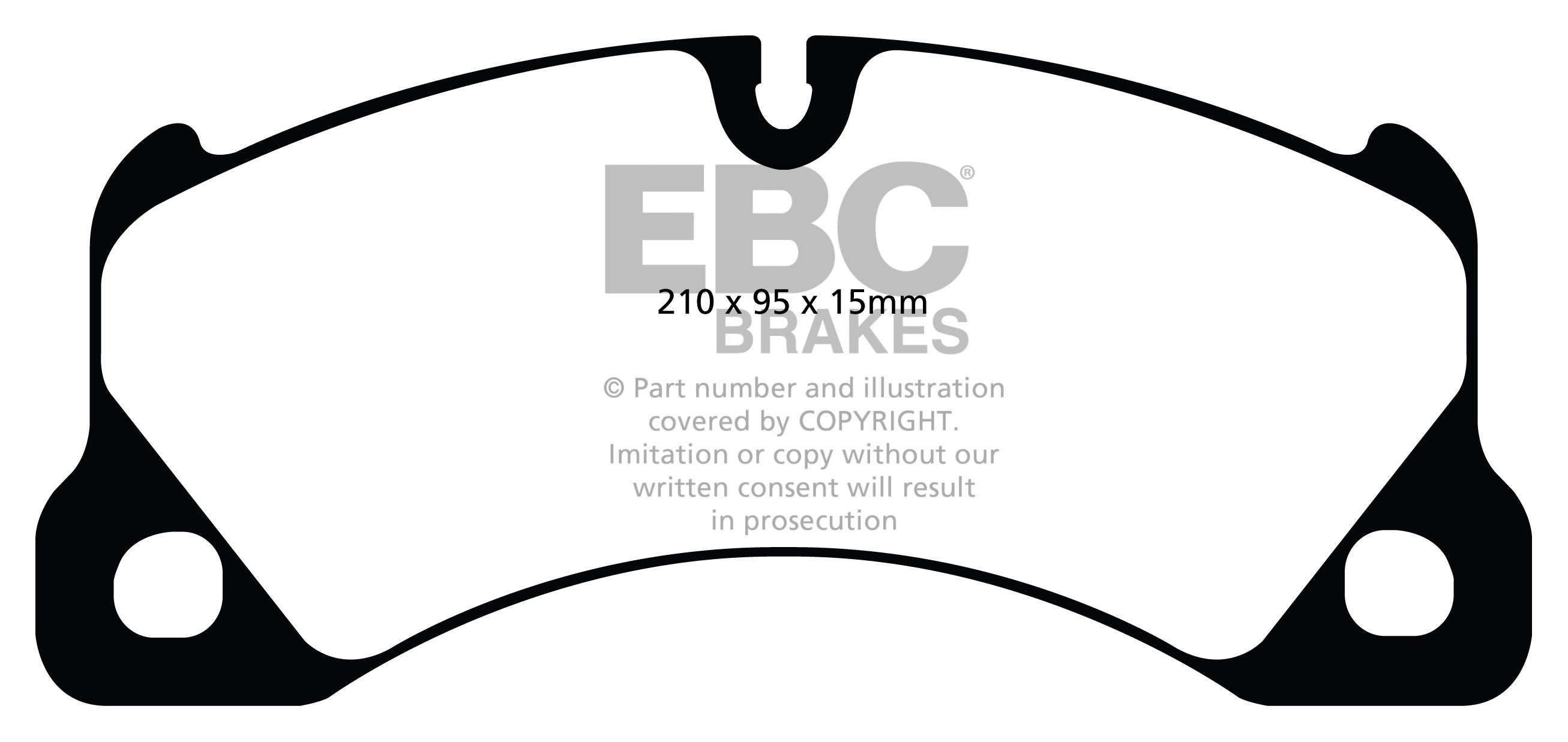 EBC Brakes VW Touareg 5.0 TD 2008-2010 Remblokken voorzijde yell