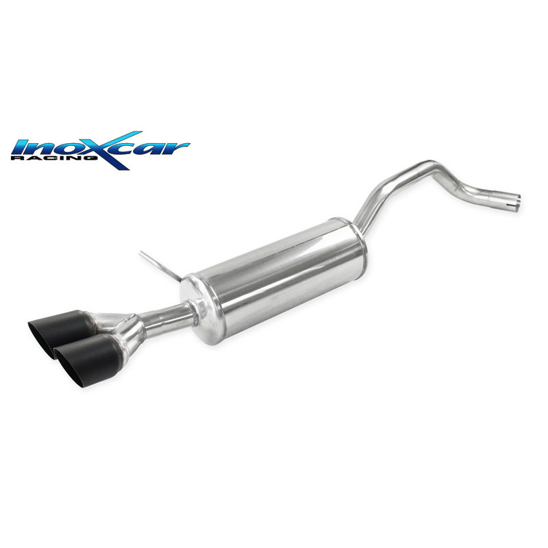 100% RVS Sportuitlaat  Seat Ibiza SC (6J) 1.2 Tsi FR 110pk 2015- 2x80mm Ceramic Black