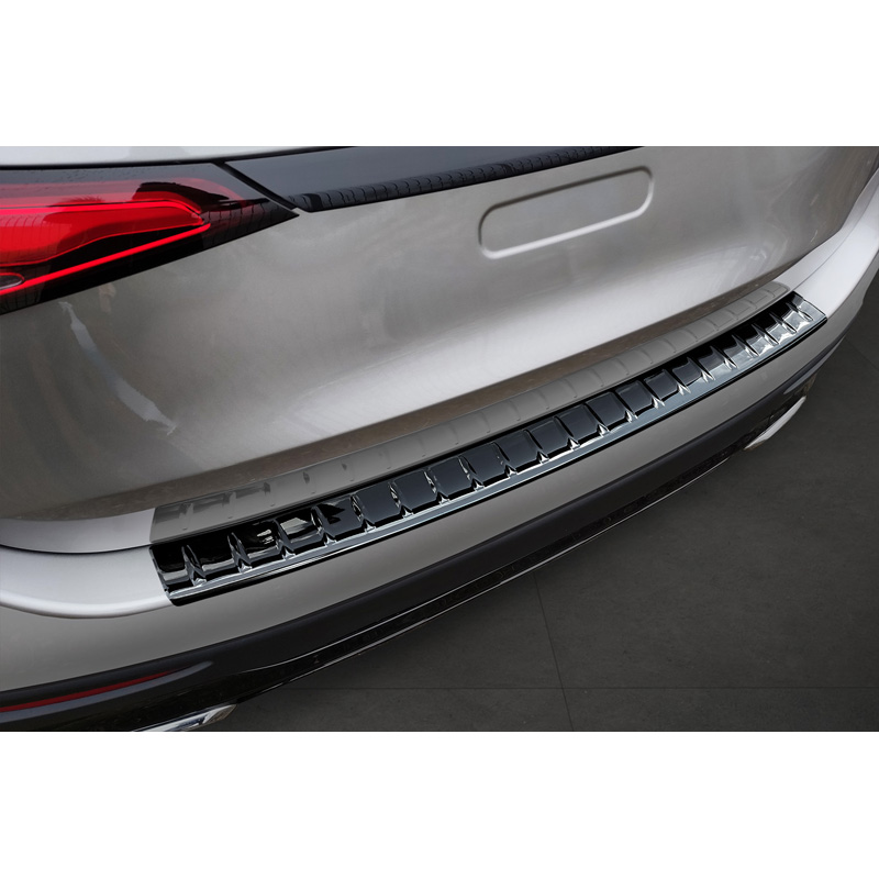 Zwart-Chroom RVS Achterbumperprotector  Mercedes GLC II (X254) 2022- 'Ribs'