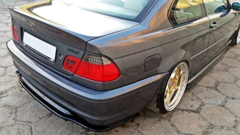 Centrale Achterspoiler BMW 3 E46 MPACK COUPE (met verticale bars) Glanzend Zwart