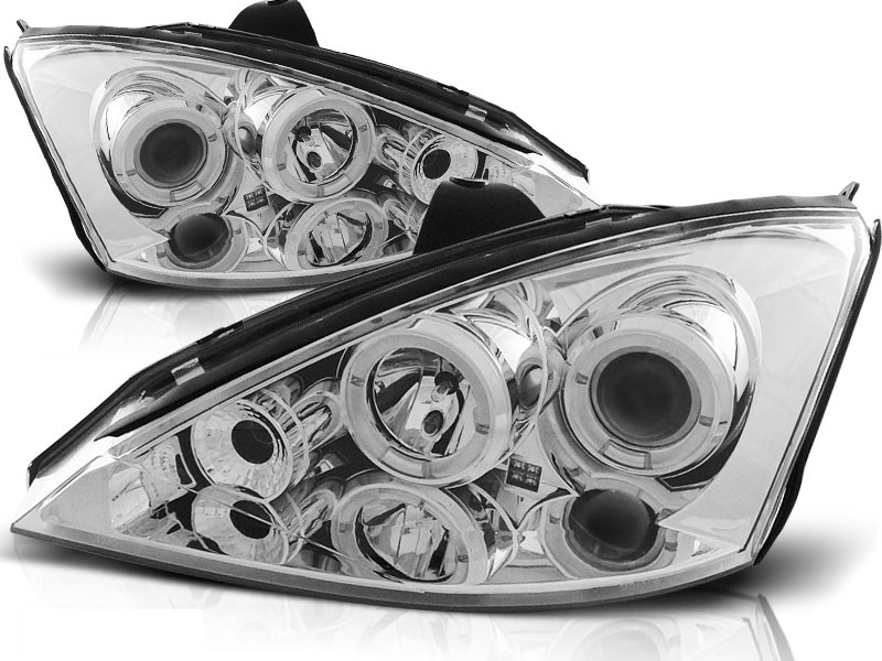 Koplampen Ford Focus 98-01 Angel Eyes chroom