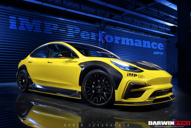 Tesla Model 3 IMPII Style Deels Carbon Fiber Full Body Kit 2017-2020