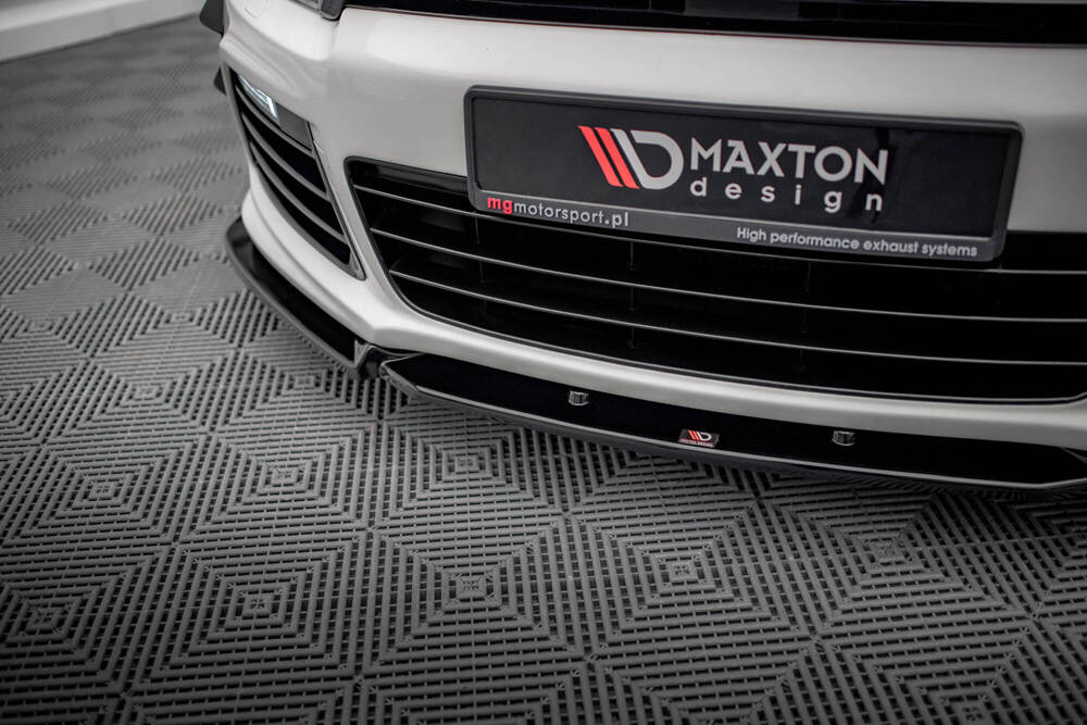 Voorspoiler V.3 Volkswagen Scirocco R Maxton Glans Zwart