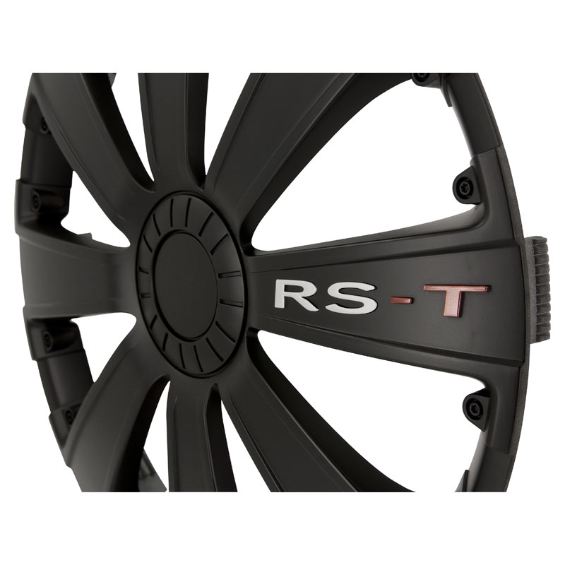 4-Delige Wieldoppenset RS-T 16-inch zwart