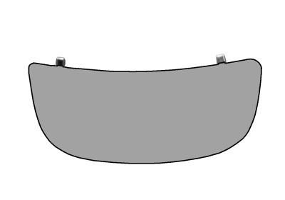 spiegelglas, onder, links Nissan Primastar, 2002-2006