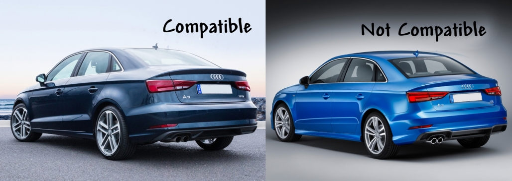 Diffuser Audi A3 8V FL Limousine S3 Look 16-19