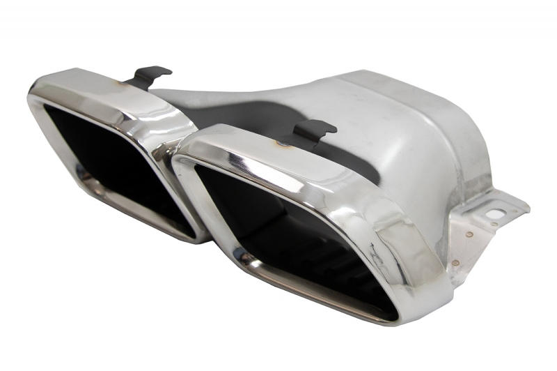 Achterbumper Diffusor Mercedes W205 C-Klasse C63S Design Zilver Tips AMG Sport Line