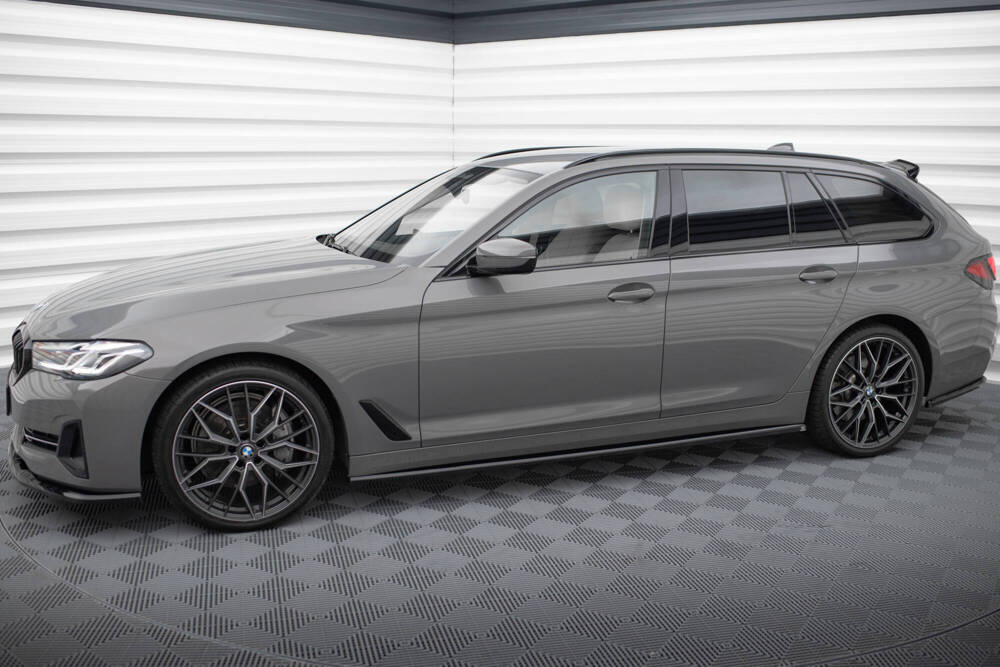 Zijskirts BMW 5 Serie FL Maxton Glans Zwart