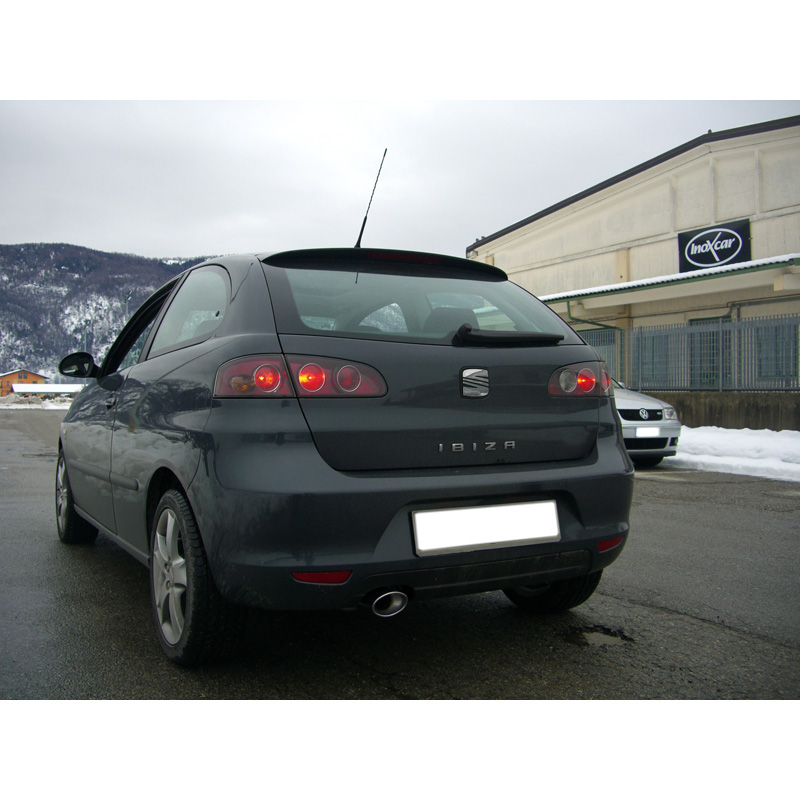 100% RVS Sportuitlaat  Seat Ibiza 6L 1.4 16v (100pk) 2002- 120x80mm