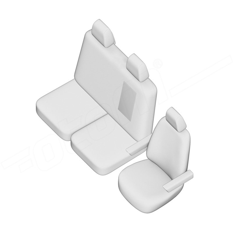 otoM New York Design Kunstleder Stoelhoezenset 2+1  Volkswagen Transporter T7 2024- (armsteunen aan bestuurdersstoel & tafeltje in rugleuning bank)