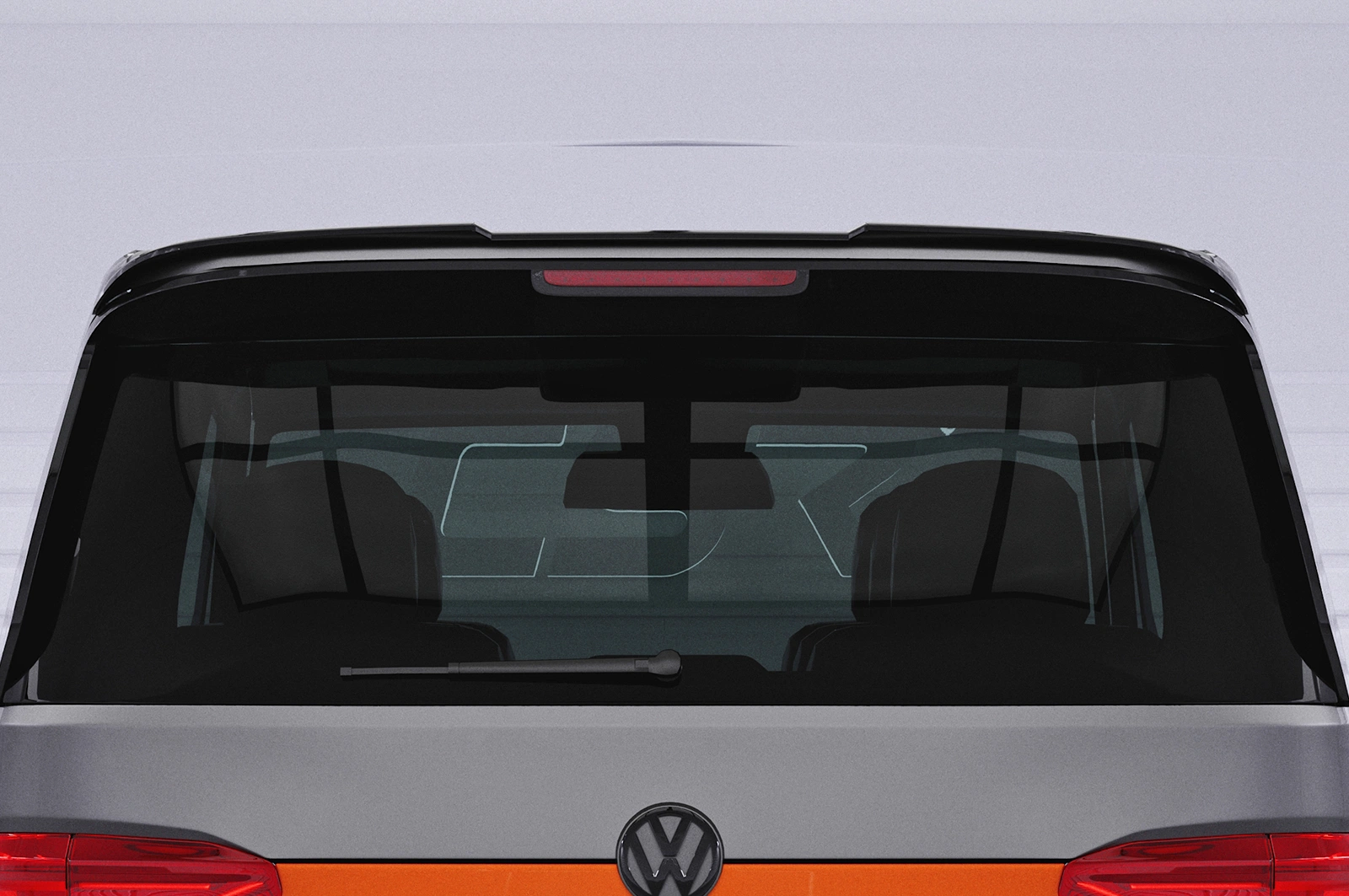 Achterspoiler VW T7 Multivan glans zwart 2021–