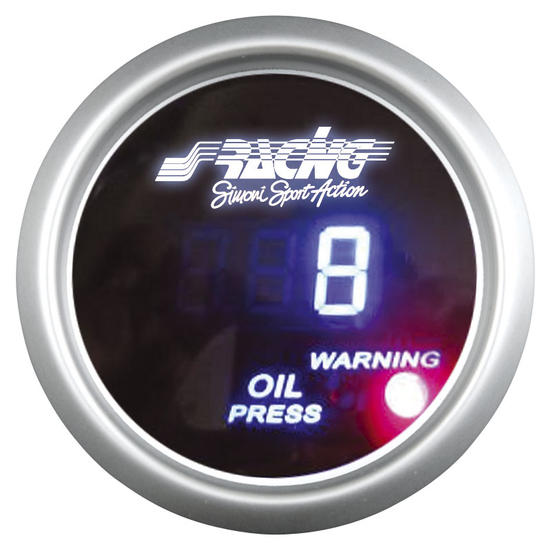 Simoni Racing Digitaal Instrument - Oliedruk (PSI) - 52mm