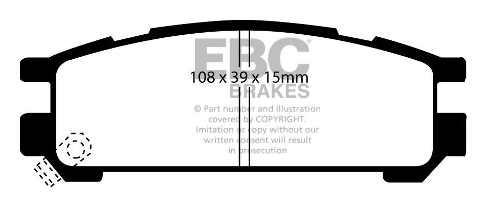 EBC Brakes SUBARU Impreza 2.0 Sport 96-98 Remblokken achterzijde