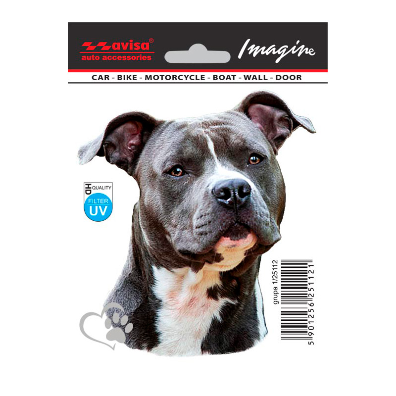 Auto Tattoo Sticker Staffordshire-Bulterriër - 11x14,5cm