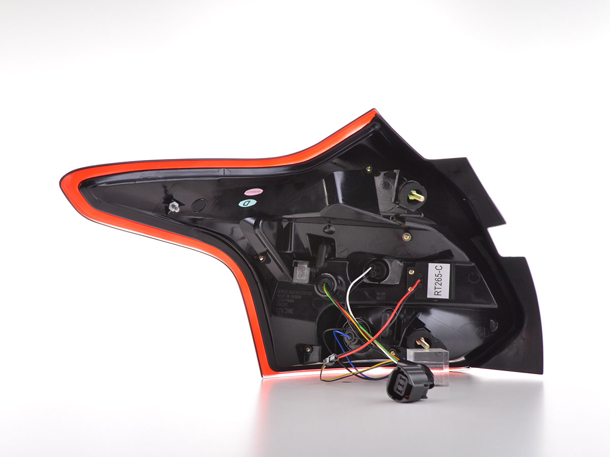 Achterlichten Ford Focus III 11-14 LED Dynamic Rood/Smoke